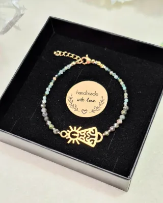 Pulsera Piedra Natural Virgen del Pilar.