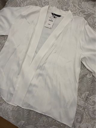 Blusa/Kimono Blanco Zara Talla M