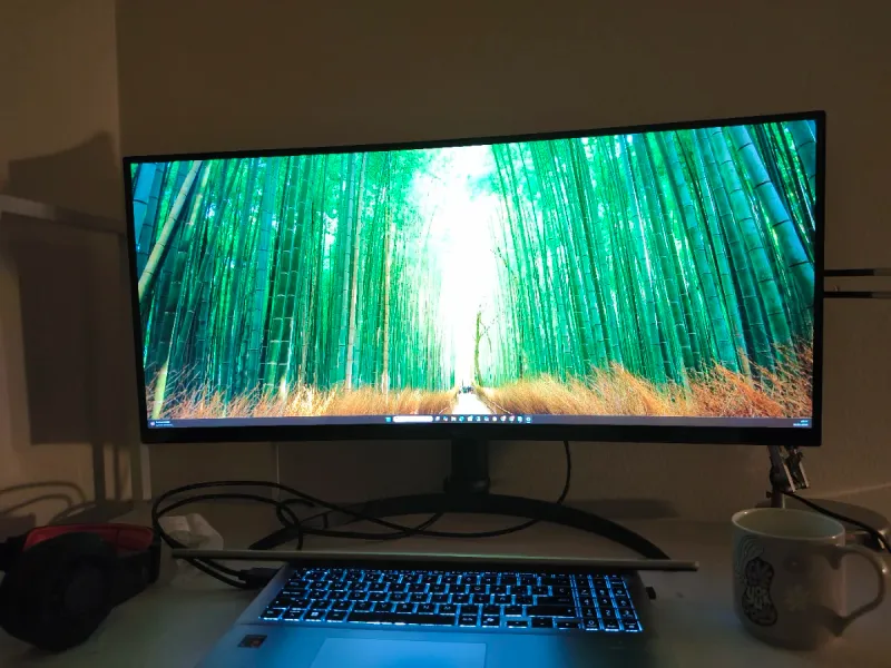 Monitor LG 34WQ75C UltraWide Curvo afbeelding 2
