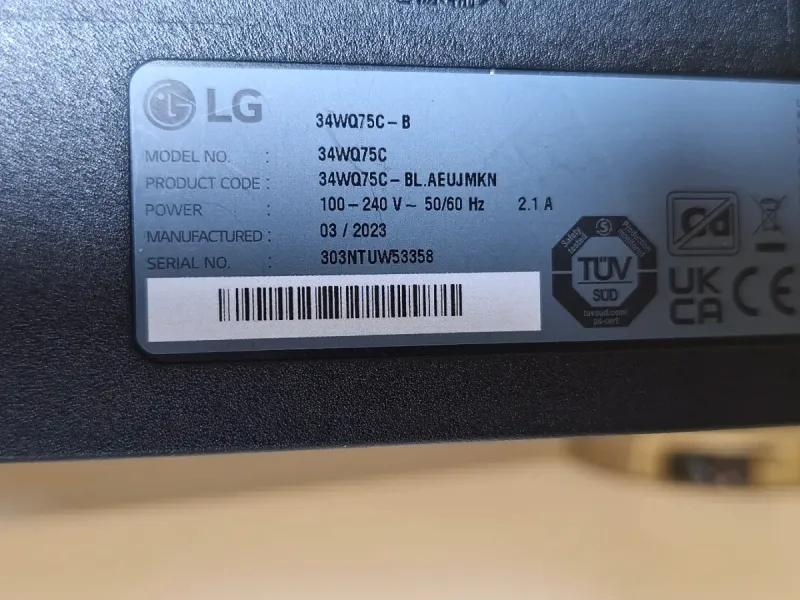 Monitor LG 34WQ75C UltraWide Curvo afbeelding 7