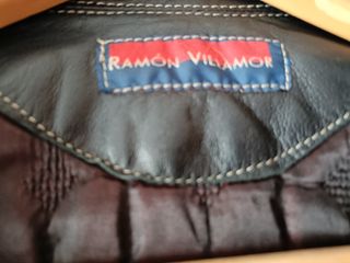 Chaqueta de cuero negra talla S