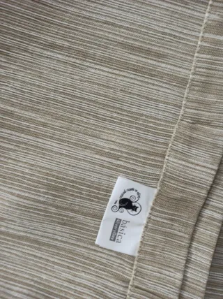 Colcha de lino beige 250 x 270 cm