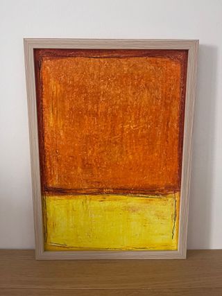 Cuadro abstracto naranja y amarillo