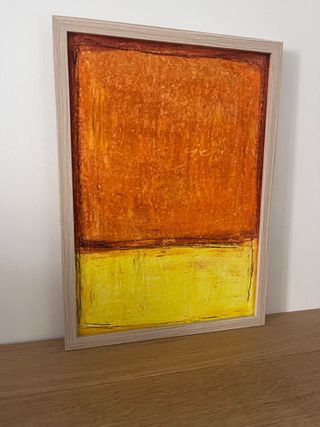 Cuadro abstracto naranja y amarillo