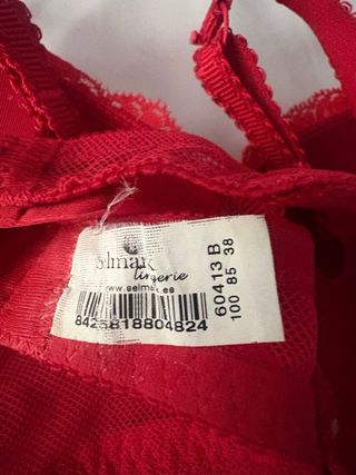 Sujetador Selmark Rojo Encaje