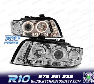 FAROS OJOS ANGEL AUDI A4 00-04 OJOS ANGEL CROMADOS