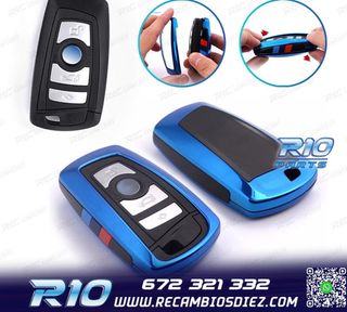 FUNDA CARCASA LLAVE BMW CUADRADA EN AZUL
