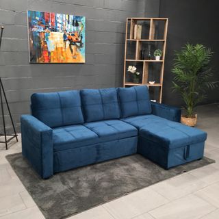 Sofá-cama chaise longue con arcón