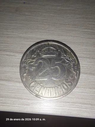 Moneda 25 centimos 1925