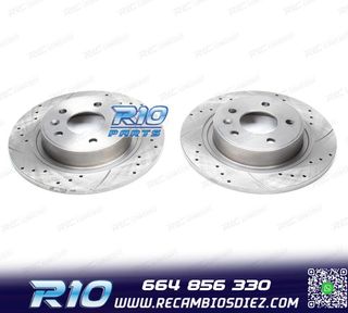 DISCOS DE FRENO PARA MINI PERFORADOS RANURADOS