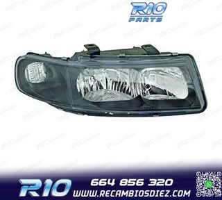 FARO DCH PARA SEAT LEON TOLEDO 99-05 FONDO NEGRO