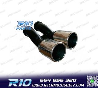 COLA ESCAPE DOBLE REDONDA ACERO INOX SEAT AUDI VOLKSWAGEN VW