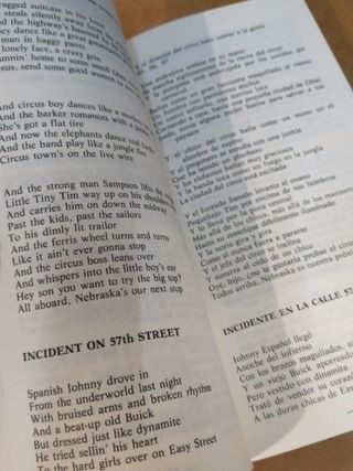 Libro Bruce Springsteen Canciones 1