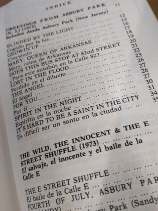 Libro Bruce Springsteen Canciones 1