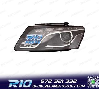 FARO IZQ XENON AUDI Q5 08-12 LED FONDO NEGRO