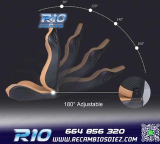 ASIENTO DEPORTIVO SEMI BAQUET ESTILO RS CUERO BEIGE