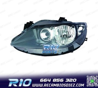 FARO IZQ PARA SEAT IBIZA VI 09-12 FONDO NEGRO