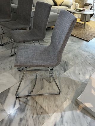 Pack 4 sillas LILLÅNÄS gris – modernas y muy cóm
