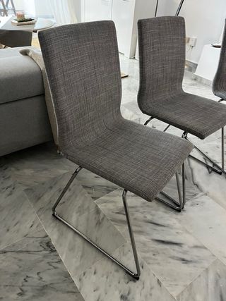 Pack 4 sillas LILLÅNÄS gris – modernas y muy cóm