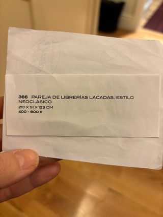 Pareja librerias de madera lavada color crudo