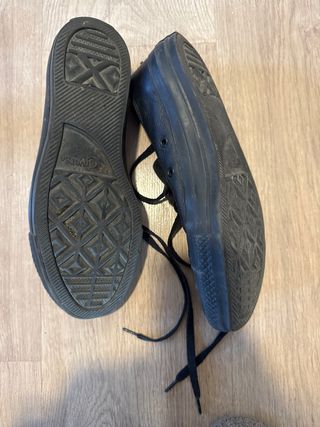 Converse All Star 38 de cuero negro.