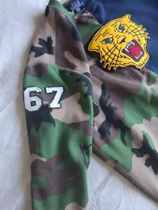 Sudadera Polo Ralph Lauren Camuflaje y Azul Talla