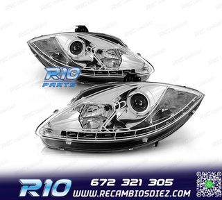 FAROS PARA SEAT LEON, ALTEA Y TOLEDO 04-09 LUZ DIURNA LED FO