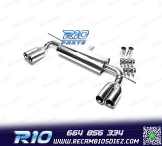 SILENCIOSO ESCAPE DOBLE SALIDA EN INOX VOLKSWAGEN VW GOLF V