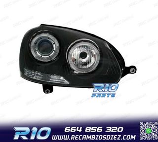 FAROS VOLKSWAGEN VW GOLF 5 03-08 OJOS ANGEL FONDO NEGRO