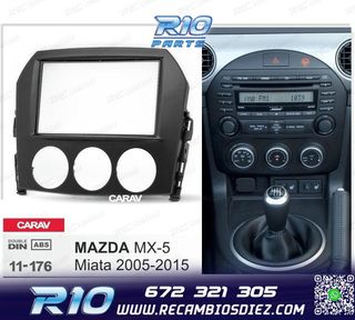 MARCO NEGRO RADIO 2-DIN PARA MAZDA MX-5 MIATA