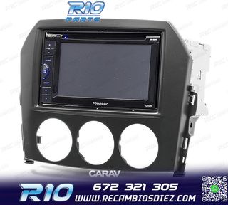 MARCO NEGRO RADIO 2-DIN PARA MAZDA MX-5 MIATA