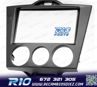 MARCO NEGRO BRILLO RADIO 2-DIN PARA MAZDA RX-8 03-08 AIRE AC