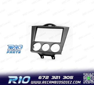 MARCO NEGRO BRILLO RADIO 2-DIN PARA MAZDA RX-8 03-08 AIRE AC