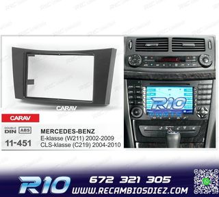 MARCO NEGRO RADIO 2-DIN MERCEDES CLASE-E W211 CLASE-CLS W219