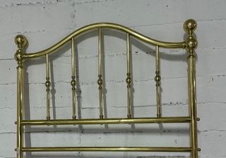 Cabecero Cama Latón Individual Dorado