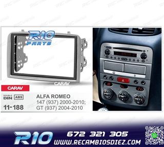 MARCO GRIS RADIO 2-DIN PARA ALFA ROMEO 147 Y GT