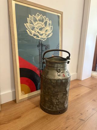 Bidón/Cantarra Leche Metal Antiguo