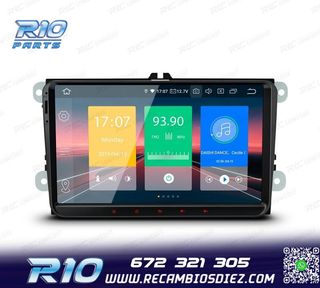 RADIO GPS ANDROID 14 PARA VOLKSWAGEN VW SEAT SKODA LCD TACTI