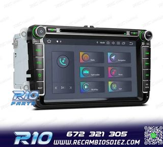 RADIO GPS ANDROID 11 PARA VOLKSWAGEN VW SEAT SKODA CARPLAY F