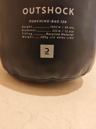 Saco de boxeo Decathlon Outshock 120 azul