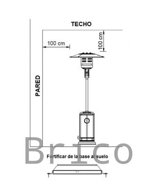 Estufa Exterior Butano Negra MT01554