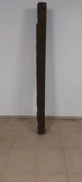 Traviesa de tren de madera