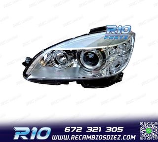 FARO IZQ XENON PARA MERCEDES CLASE C W204 07-11 FONDO CROMO