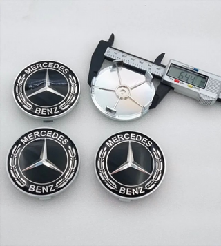 CENTROS DE RUEDA MERCEDES AZUL 68mm