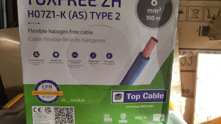 Cable H07Z1-K (AS) 6mm² 100m