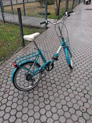 Bicicleta Plegable Azul