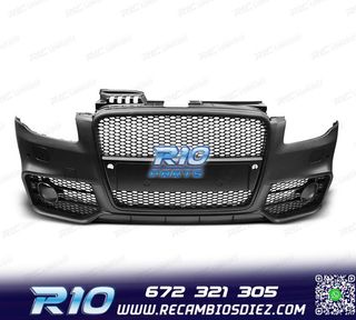PARAGOLPES DELANTERO AUDI A4 04-07 LOOK RS4 NEGRO PDC
