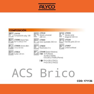 Caja Herramientas 60 Piezas Alyco 170781