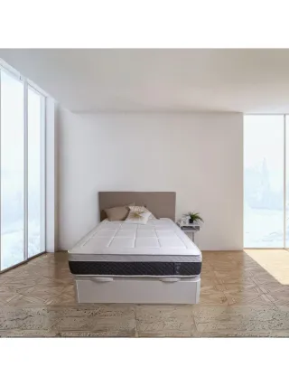 Canapé 150cm con Colchón Beige/Marrón