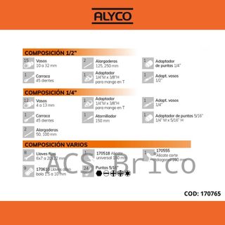 Maletín Herramientas 83 Piezas Alyco 170765